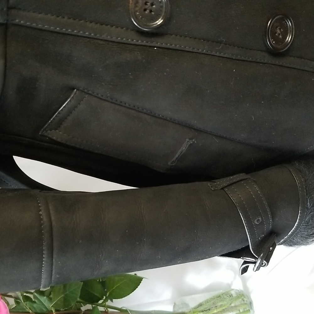 BURBERRY DOUBLE BREASTED SHEARLING TRENCHCOAT - Picture 5 of 12